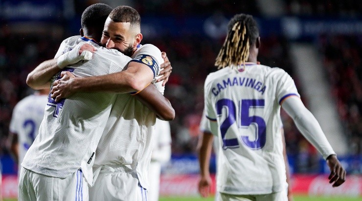 Comemoração dos jogadores do Real Madrid (Foto: Getty Images)