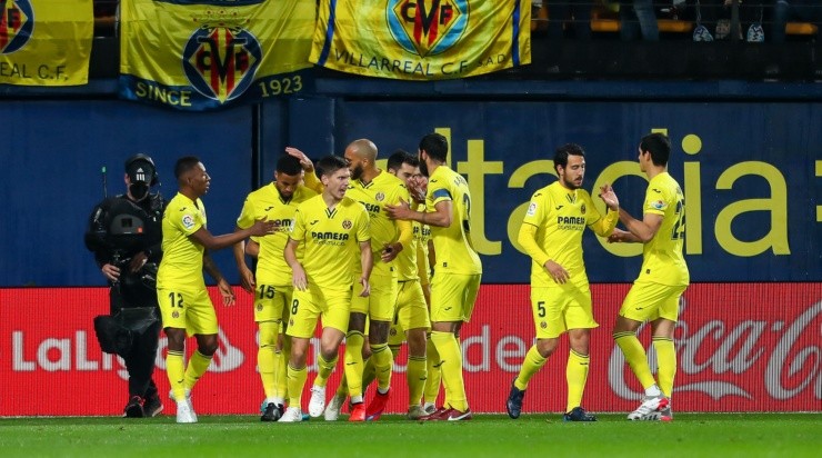 Comemoração dos jogadores do Villarreal (Foto: Getty Images)