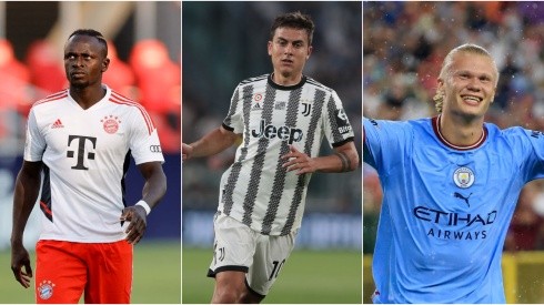 Justin Casterline/Getty Images; Emilio Andreoli/Getty Images; Tim Nwachukwu/Getty Images - Haaland, Mané, Dybala
