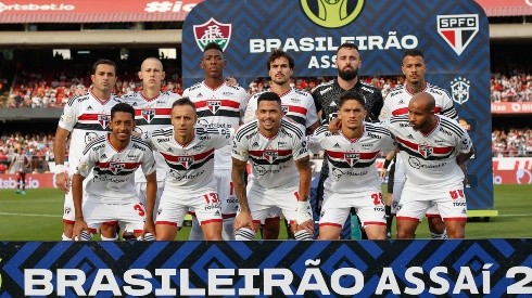 Jogadores do São Paulo perfilados (Foto: Getty Images)